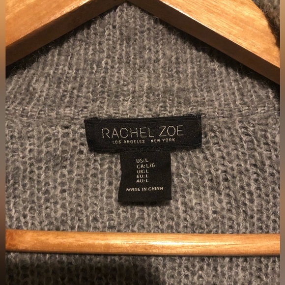 RACHEL ZOE Wool Blend Open Longline Cardigan Duster - Picture 3 of 5